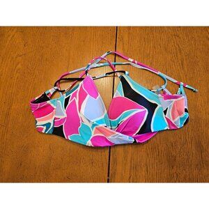 Decree Bikini Top Size Large geometric multi color